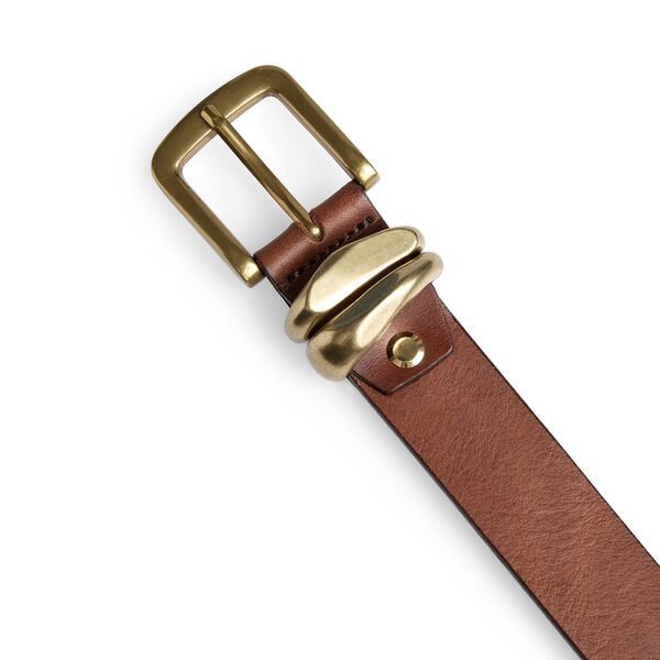 AdleyMBG Belt, cognac w/br. gold, Markberg