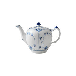 Blue Fluted Half Lace Teapot 100 cl, Royal Copenhagen