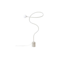 Alina Floor Lamp with Marble Base, white/beige, Westwing Collection