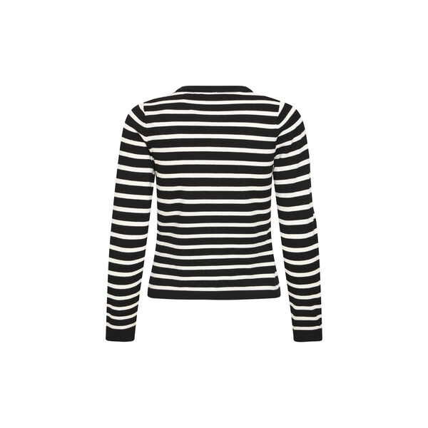 IHLULS Cardigan, black cloud dancer small strip, ICHI