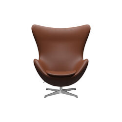 Egg&trade; 3316 Lounge Chair, Aura cognac/satin brushed aluminium, Fritz Hansen