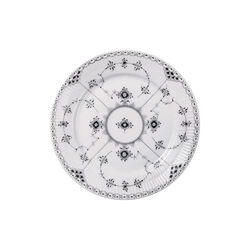 Black Fluted Half Lace Plate Ø 22 cm, Royal Copenhagen