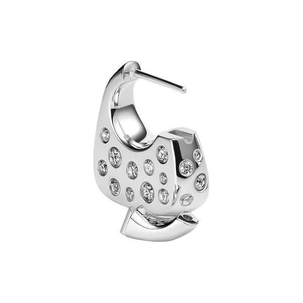 Tote Flash Earring, silver, Maria Black