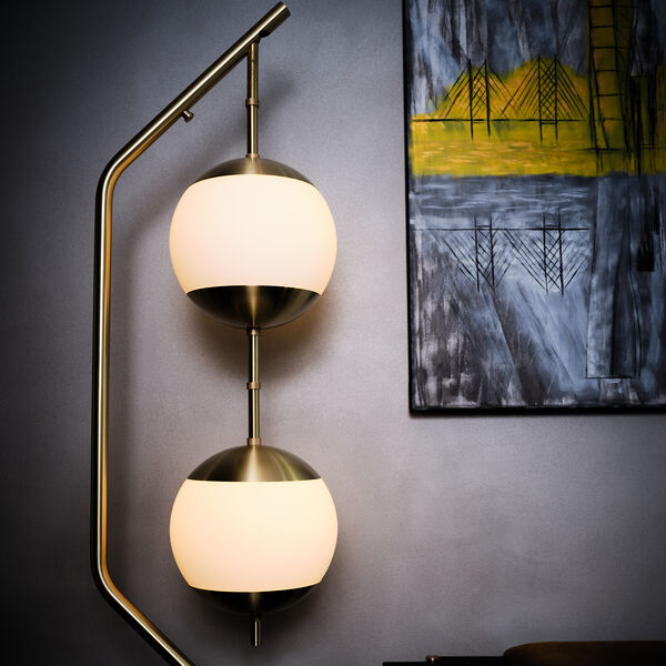Monroe Floor Lamp, brass/opal Monroe Floor Lamp, brass/opal, Rubn