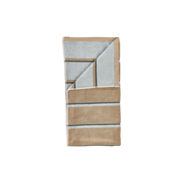 Sauna Towel, camel/ice blue/olive green, Zone Denmark