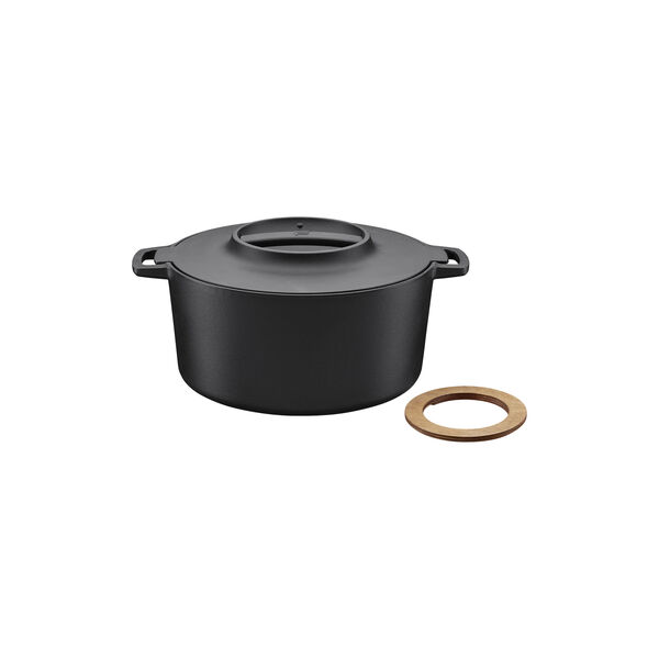 Norden Cast Iron Casserole 6 L, black, Fiskars
