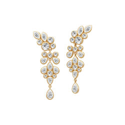 White Wisteria Chandelier , gold/clear, Julie Sandlau