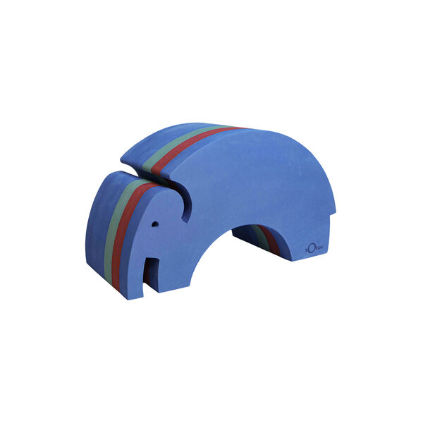 Elephant L, blue gym, bObles