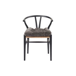 New Zealand Sheepskin Seat Cushion, dark grey, NATURES Collection