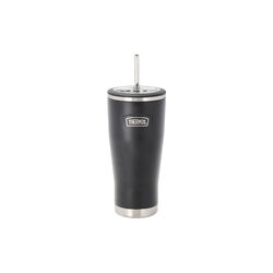 Thermo mug with straw, black, Thermos