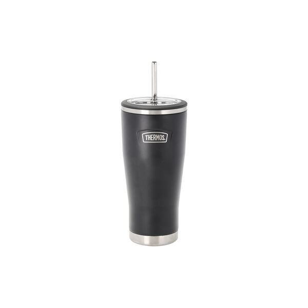 Thermo mug with straw, black, Thermos