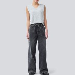 Petronellamd vest, grey melange, Modström