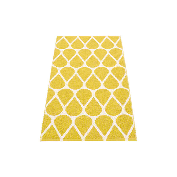 Otis Plastic Rug, mustard/vanilla, Pappelina