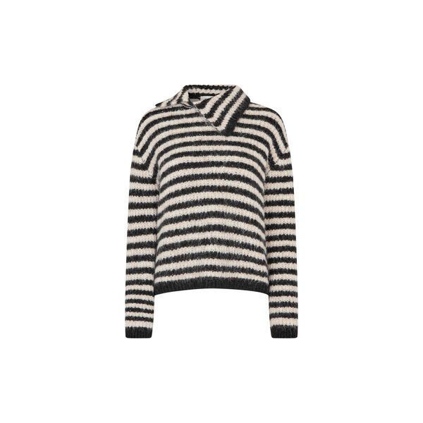 Packermd rollneck, black beige stripe Packermd rollneck, black beige stripe, Modström