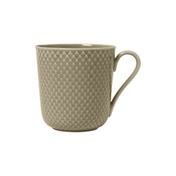 Rhombe Earth Mug with handle, clay, Lyngby Porcelæn