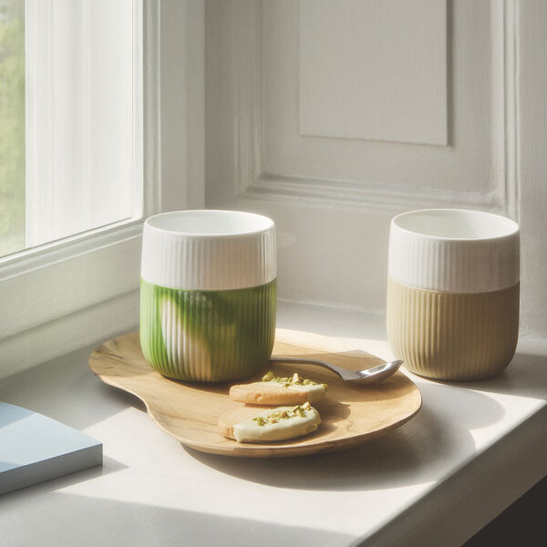 Fluted Contrast Marble Mug 35 cl, green grass Fluted Contrast Marble Mug 35 cl, green grass, Royal Copenhagen