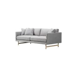 5552 Calmo 95 2-seater Sofa, grey/lacquered oak, Fredericia Furniture