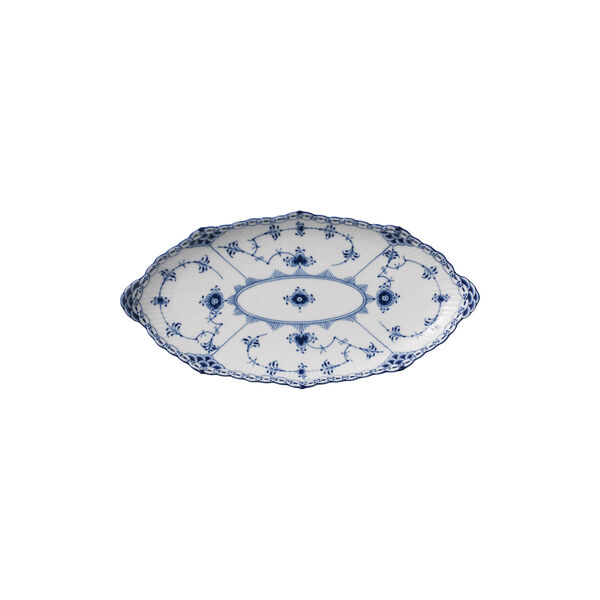 Blue Fluted Half Lace Dish 24.5 cm, Royal Copenhagen