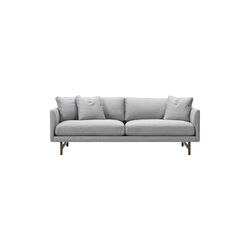 5552 Calmo 95 2-seater Sofa, grey/smoked oak, Fredericia Furniture
