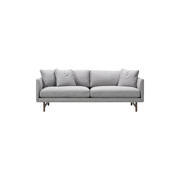 5552 Calmo 95 2-seater Sofa, grey/smoked oak, Fredericia Furniture