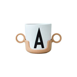 Cup holder for children's cup, beige, Design Letters