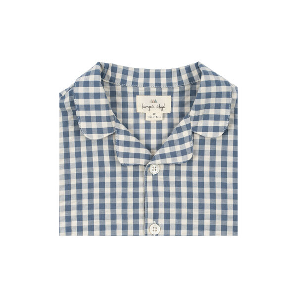 Kim SS Shirt, captains blue check Kim SS Shirt, captains blue check, Konges Sløjd