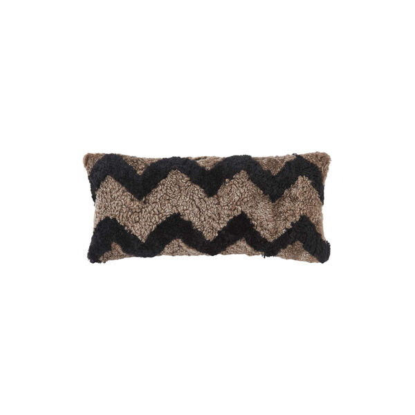 PATTERN COLLECTION Zig Zag Cushion, taupe/black, NATURES Collection