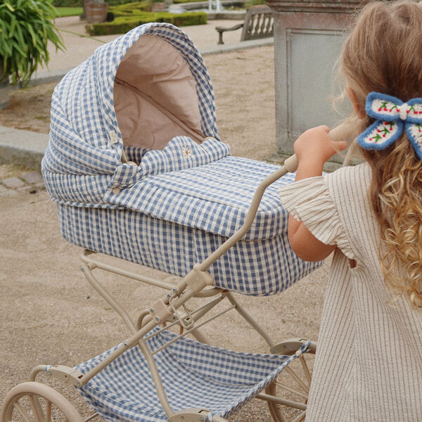 Doll Pram, captains blue check, Konges Sl&oslash;jd