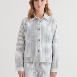 Asta Short Jacket, w. white / asphalt, Basic Apparel