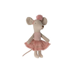 Little Sister Ballerina Mouse, rose, Maileg
