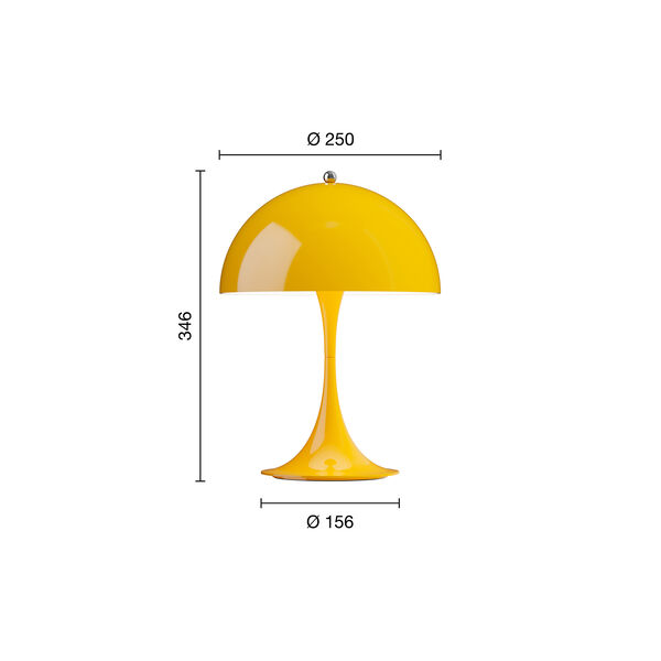 Panthella 250 Portable Table Lamp, opaque yellow Panthella 250 Portable Table Lamp, opaque yellow, Louis Poulsen