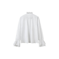 SERENASW EMBROIDERED DETAIL SHIRT, snow white, Sofie Schnoor