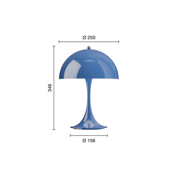 Panthella 250 Portable Table Lamp, opaque indigo blue Panthella 250 Portable Table Lamp, opaque indigo blue, Louis Poulsen