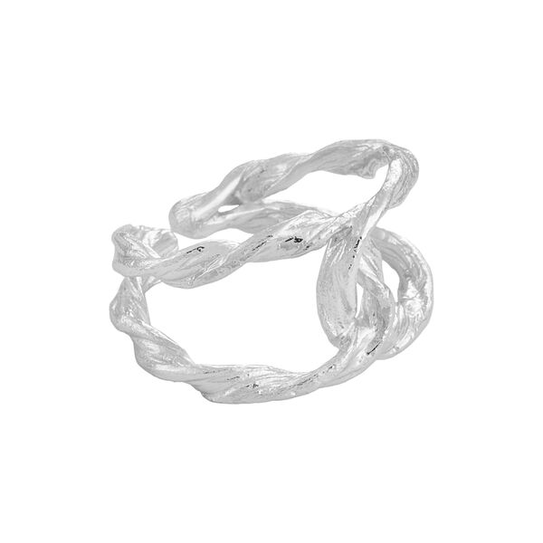 Idun double ring, silver plated, Pure by Nat