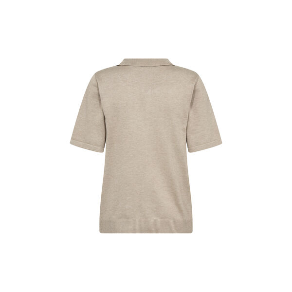 MilaSZ Polo SS Pullover, plaza taupe melange, Saint Tropez