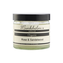 Organic Salt Scrub, rose & sandalwood, Munkholm