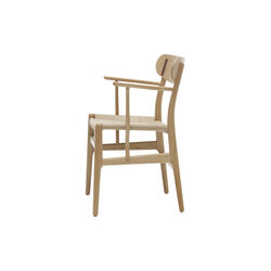 CH26 Dining Chair, oiled oak/oiled walnut/natural, Carl Hansen & S&oslash;n