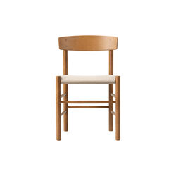 J39 Mogensen Chair with Seat Upholstery, vintage lacquered/natural canvas, Fredericia Furniture