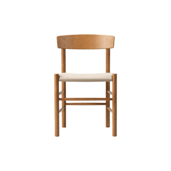 J39 Mogensen Chair with Seat Upholstery, vintage lacquered/natural canvas, Fredericia Furniture