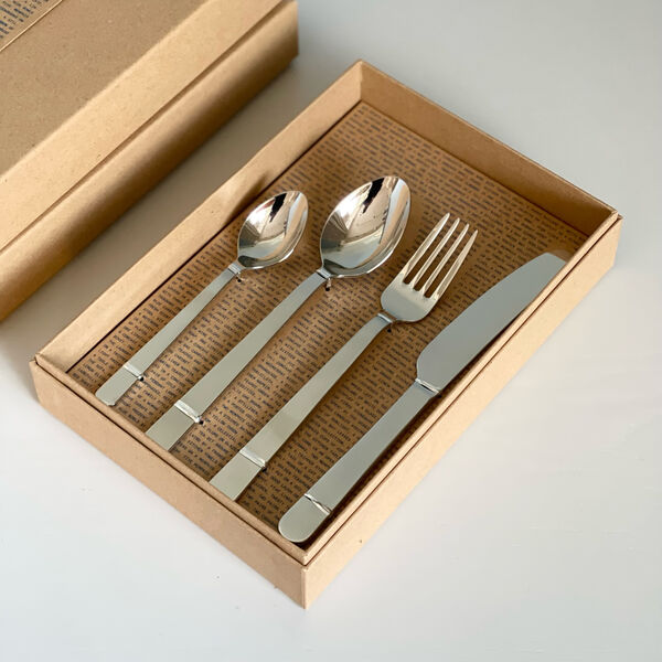 Alma cutlery set 4 pieces, polished, Stilleben