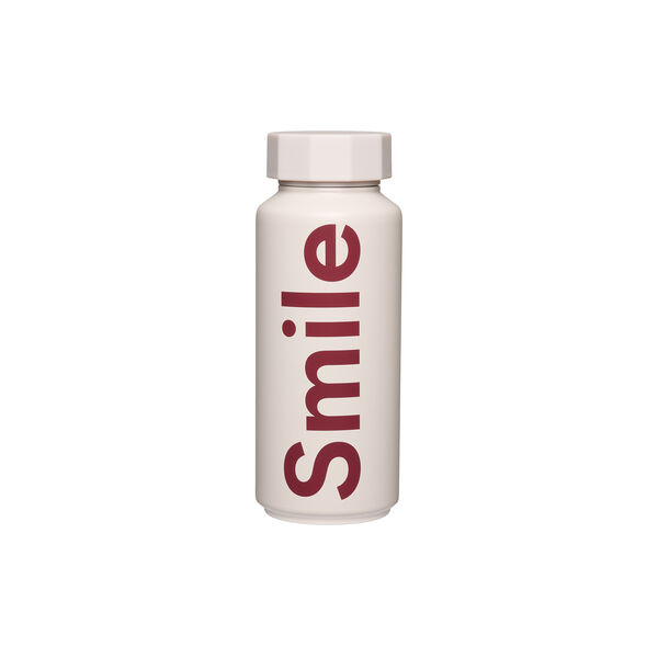 Thermo bottle SMILE, pastel beige, Design Letters