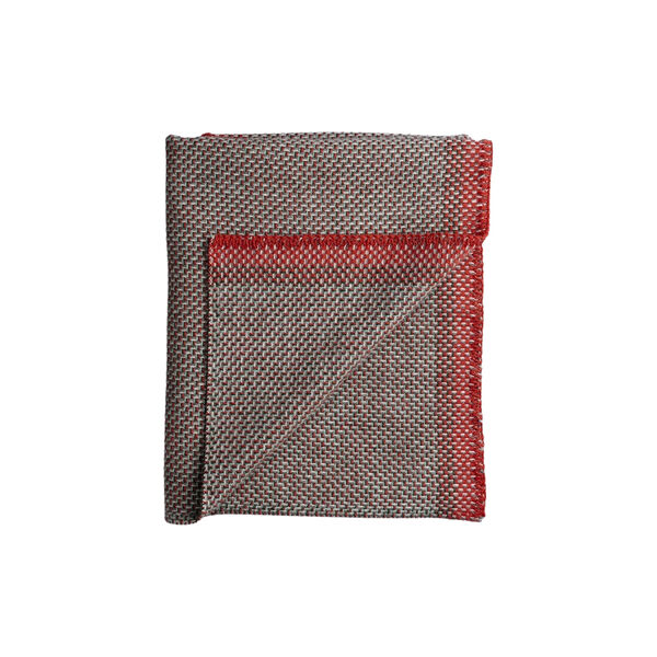 UNA Half Size Throw, green/red, R&oslash;ros Tweed