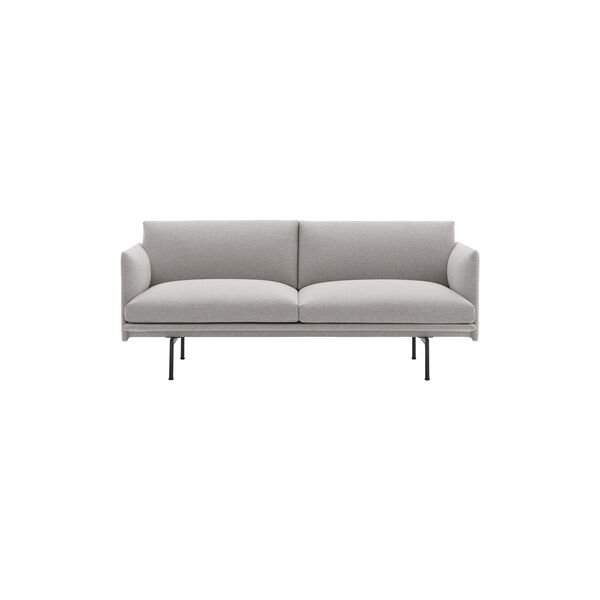 Outline Sofa 2-seater, clay/black Outline Sofa 2-seater, clay/black, Muuto