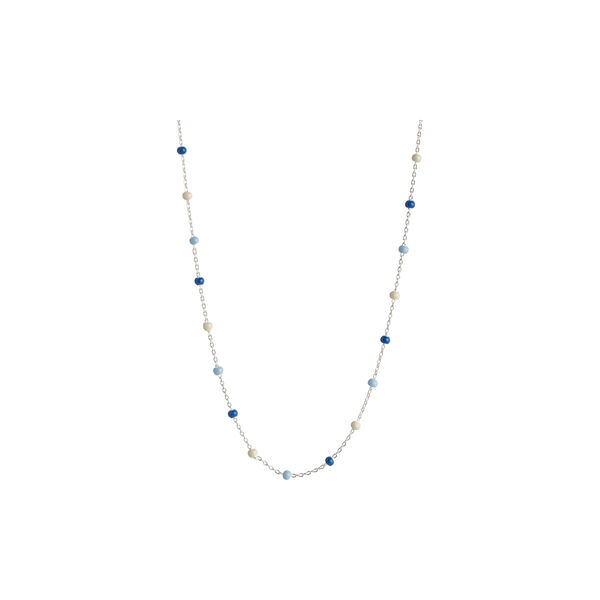 Lola necklace, s&oslash;lv/marine, ENAMEL Copenhagen