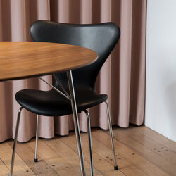 Series 7&trade; 3107 Fully Upholstered Chair, dark brown/chrome, Fritz Hansen