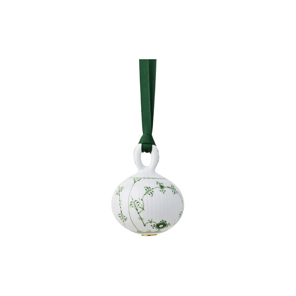 Green Fluted Plain Christmas Bauble, Royal Copenhagen