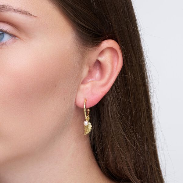 Linn hoops w. pendant, silver plated, Pure by Nat