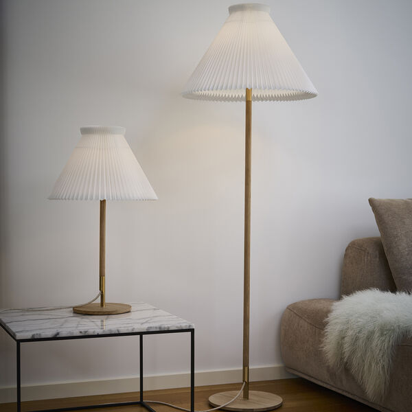 Le Klint 328 Floor Lamp with Standard Shade, soap treated oak, LE KLINT