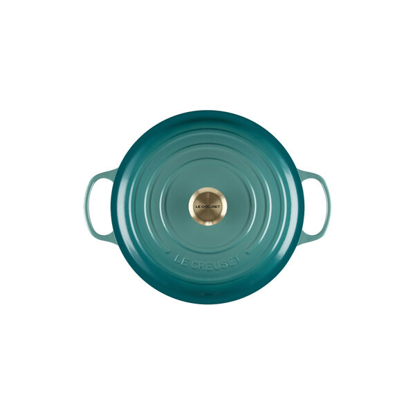 Signature round cast iron pot &Oslash; 28 cm, bleu riviera, Le Creuset