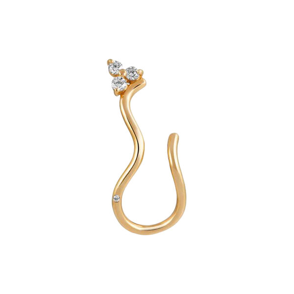 Fryd Wave diamond Earstud Right, gold/diamond, Ro Copenhagen